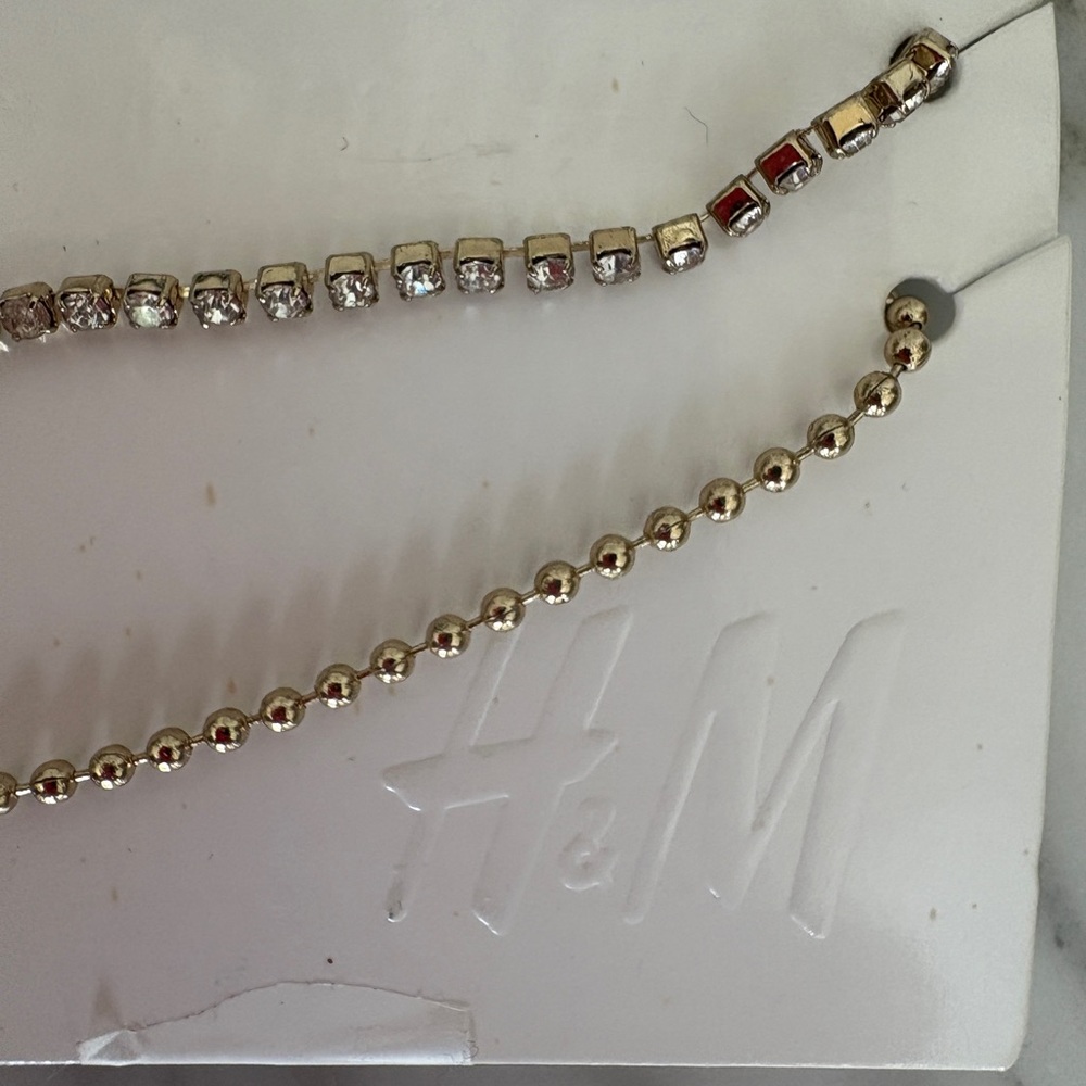 NEW H&M Black and Gold Choker Necklace Trio - Picture 3 of 5